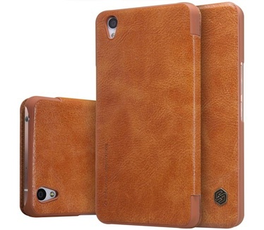 Nillkin Qin Slim PU Leather Book Case voor OnePlus X - Bruin