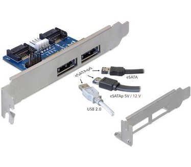 Delock Slot bracket 2 x eSATApd 5 V / 12 V