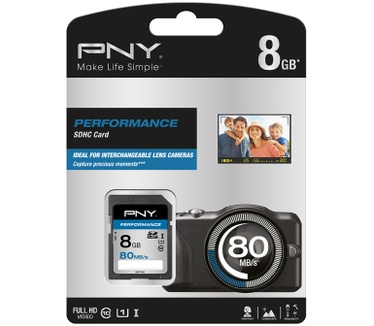 PNY Performance SDHC 8GB Class 10 UHS-1 U1