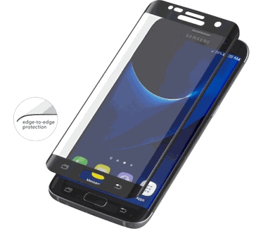 Zagg InvisibleShield Curved Glass Screenprotector Samsung Galaxy S7 Edge