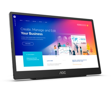 AOC 16T2 Portable Monitor Zwart