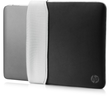 HP 15.6" Neoprene Reversible Sleeve Zilver, Zwart
