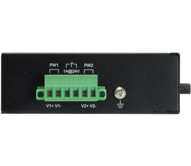 LevelOne 5-Port Industrial Fast Ethernet Switch, 1 Port ST Multi-Mode Fiber, 2km