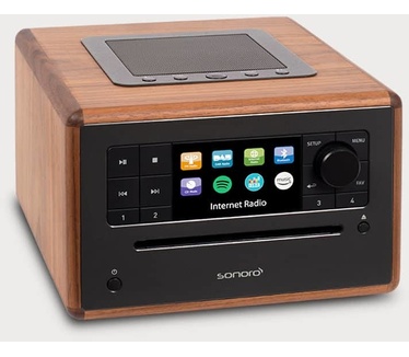 Sonoro ELITE V2 - Internet Radio met CD-Speler - Walnoot Antraciet Limited Edition