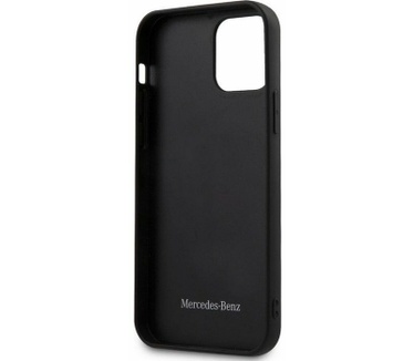 Mercedes-Benz Wood Back Case iPhone 12 Mini (5.4") - Donkerbruin Bruin