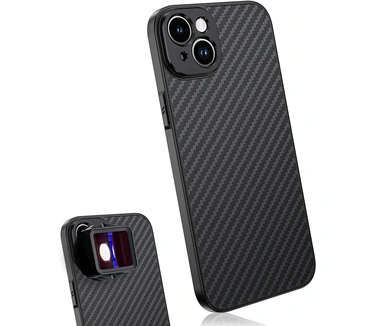 Mojogear 17mm lens case voor iPhone 15 - Carbon Carbon