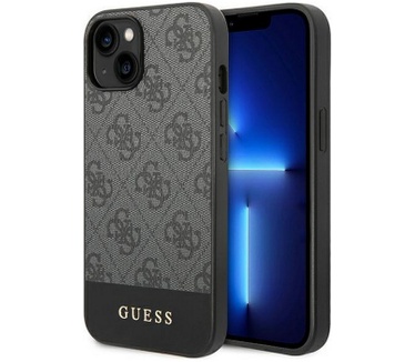 Guess 4G Stripe Back Case - Apple iPhone 14 (6.1") - Grijs Grijs