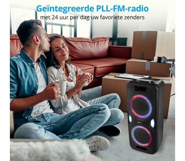 Medion Medion P61468 - Bluetooth Speaker - LED licht - 2 x 22 W RMS - Zwart
