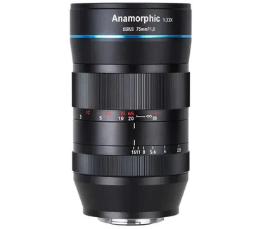 Sirui 75 mm F1,8 1,33X Anamorfische cine lens APS-C (M4/3-bevestiging) voor GH5/GH6/BMPCC