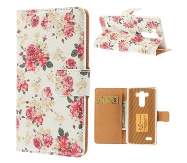 Kees Portemonnee Hoesje LG G3 - Bloemen