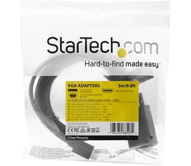 Startech.com VGA naar HDMI kabel adapter USB-voeding 1080p 3 m
