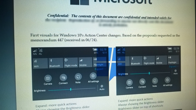 windows 10 action center redesign