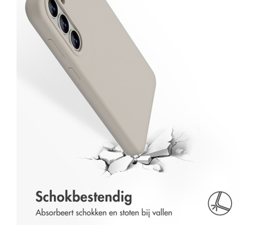 Accezz Liquid Silicone Backcover met MagSafe Samsung Galaxy S26 Plus - Stone