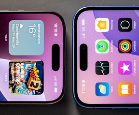 Bezels iPhone 16 Pro (links) en iPhone 16 Plus