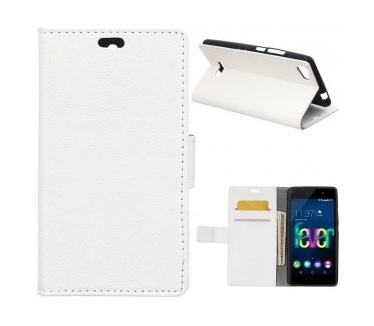 qMust Wiko Fever 4G Wallet Case - TPU frame - White