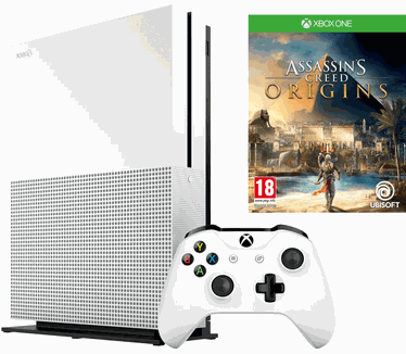 Microsoft Xbox One S 1TB + Assassin's Creed Origins Wit