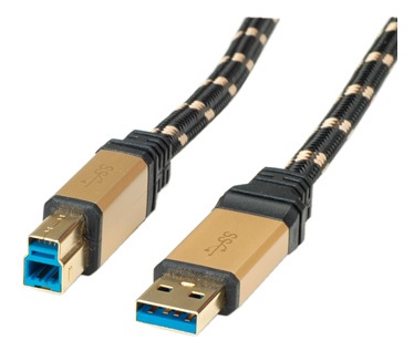Roline GOLD USB 3.0 kabel, type A-B 3,0m