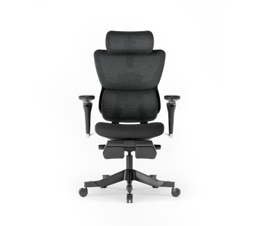 FlexiSpot Ergonomische bureaustoel C7 Max, met voetensteun, Zwart frame