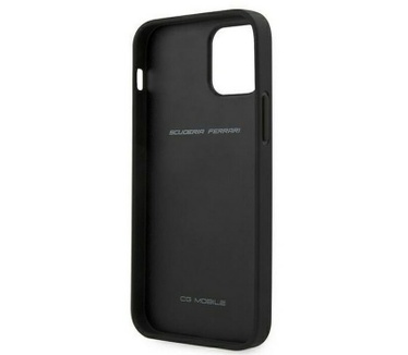 Ferrari Smooth Carbon Back Case - iPhone 12 Pro Max (6.7") - Rood Rood
