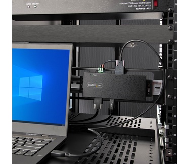 Startech.com 7-Port Industriële USB Hub met Power Adapter, 10Gbps, Metaal, Monteerbaar, 5x USB-A en 2x USB-C Downstream Poorten, ESD Bescherming, Gevoede USB Hub, TAA