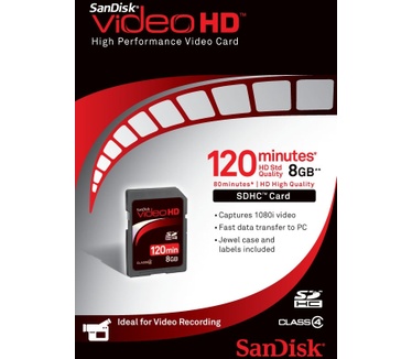 Sandisk Video HD SDHC 8GB Class 4