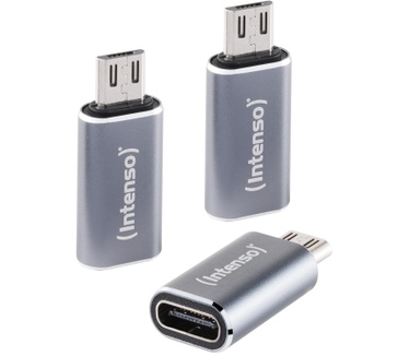 Intenso USB Adapter C480M - USB-C naar microUSB (3-pack)