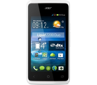 Acer Liquid Z200 Duo Black Wit, Zwart