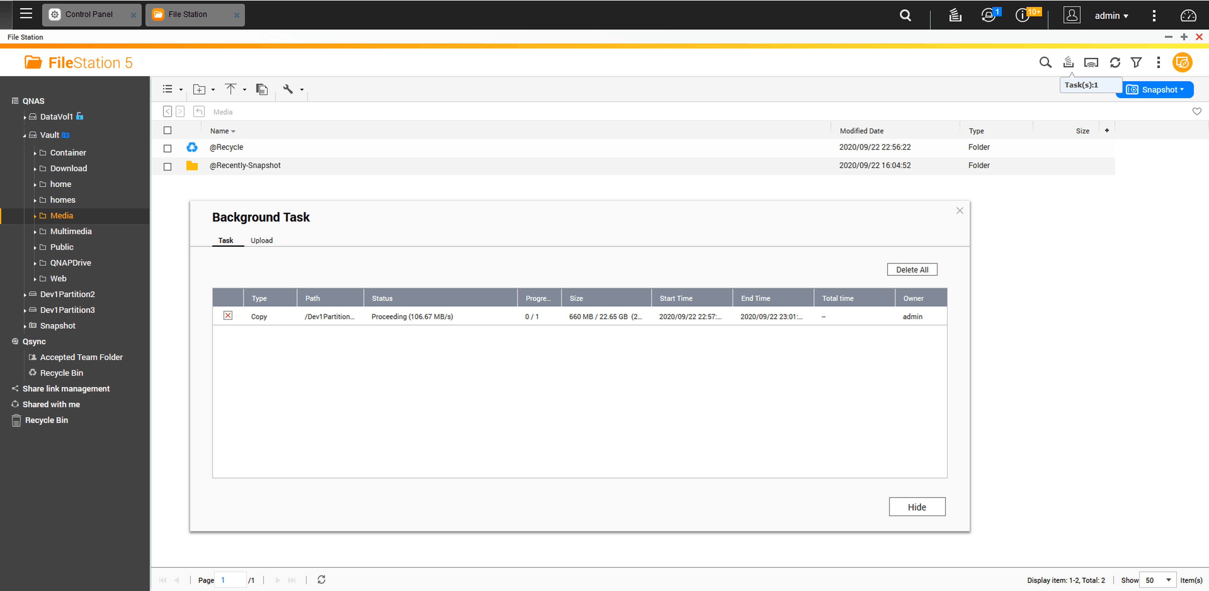 External Device Speedtest