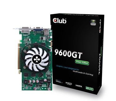 Club3D 9600GT 512MB DDR3 PCI-E Green Edition