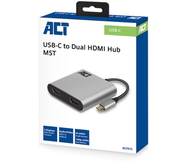 ACT USB-C to HDMI Dual Monitor MST Hub