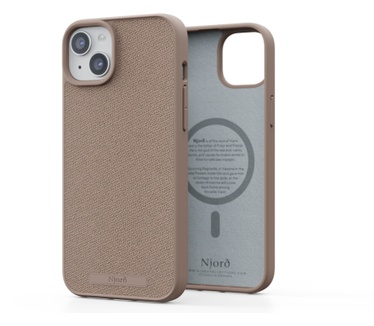 Njord byElements Fabric MagSafe Case iPhone 15 Plus, Pink Sand