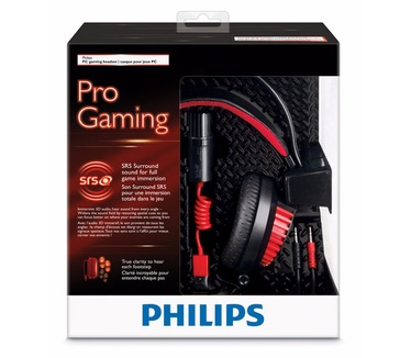 Philips SHG8200 Inklapbare microfoon, zwart PC-headset voor games