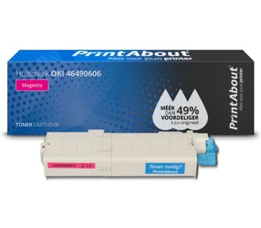 PrintAbout Huismerk OKI 46490606 Toner Magenta