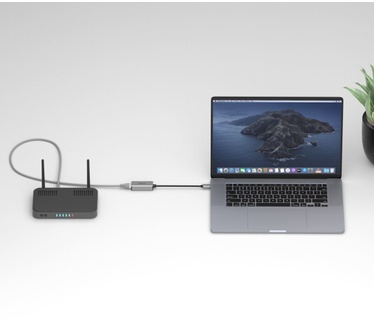 Marmitek USB-C naar Ethernet adapter 08373 Zilver, Zwart
