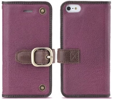 Rock Leather case Apple iPhone 5(S) (Wander) Paars