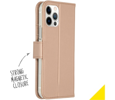 Accezz Wallet Softcase Booktype (IPhone 12, iPhone 12 Pro) Goud