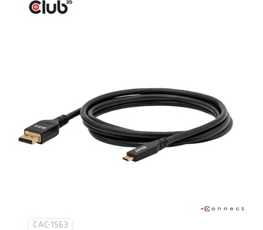 Club 3D CAC-1563 USB-C® to DisplayPort™ 2.1 DP54 Bi-Directional Cable 8K120Hz 2m / 6.6ft