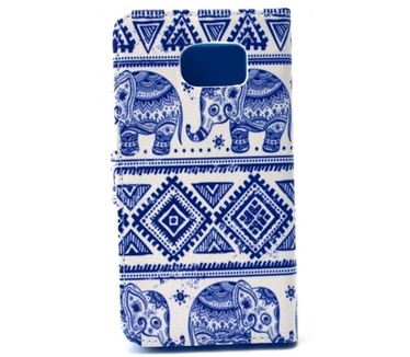 Kees Portemonnee Hoesje Samsung Galaxy S6 - Tribal Elephant