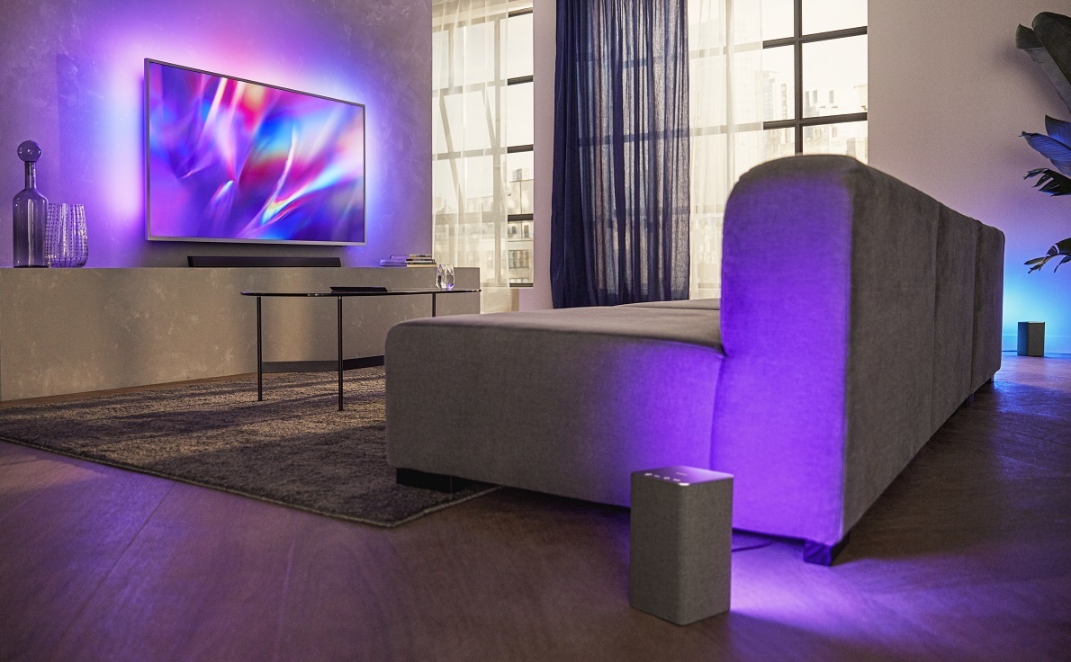 Visser Australische persoon golf TP Vision onthult Philips-soundbars en draadloze speakers met  Ambilight-functie - Beeld en geluid - Nieuws - Tweakers