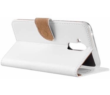 Luxe Lederen Bookcase hoesje voor de Huawei Mate 20 Lite - Wit (Huawei Mate 20 Lite) Wit