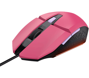 Trust Trust Gaming GXT 109P Felox Gaming Muis met 6 Programmeerbare Knoppen, Ledverlichting, Geïntegreerde Software, 200-6400 DPI, 150 cm USB Kabel, Wired Gaming Mouse voor PC/Laptop - Roze