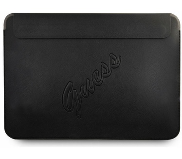 Guess Saffiano Vintage Laptoptas - o.a. MacBook (13"/14") - Zwart Zwart