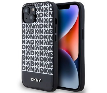 DKNY Repeat Bottom Stripe Back Case - iPhone 15 (6.1") - Zwart Zwart