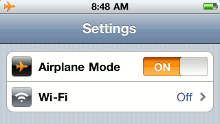 Airplane-modus
