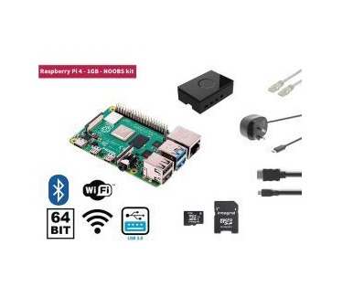 Raspberry Pi 4 Model B (2GB ram) Starter Kit + NOOBS Software Tool