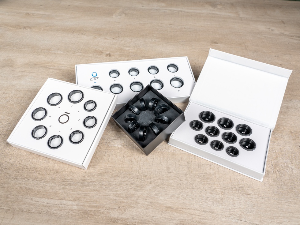 Sizing kits met pasringen van Oura, Ultrahuman, RingCoon en Samsung