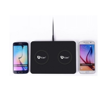 Itian Itian Q300 Dual Wireless Charger - Qi-lader voor smartphones - Black