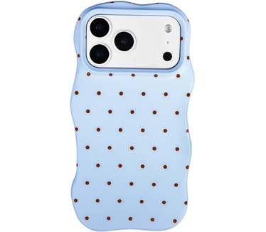 Selencia Vivid Wavy Backcover met MagSafe voor de Apple iPhone 17 Pro Max - Happy Dots Digital Sky