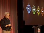 TSMC-ceo C.C. Wei tijdens TSMC Technology Symposium 2022