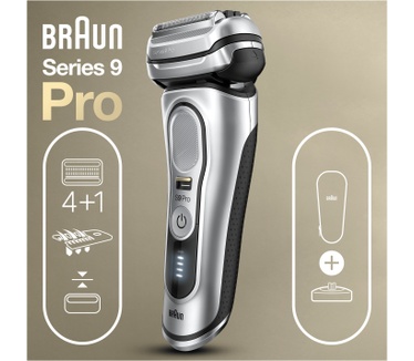 Braun Braun Series 9 Pro 9417s Elektrisch Scheerapparaat, Wet & Dry, Met Oplaadstandaard